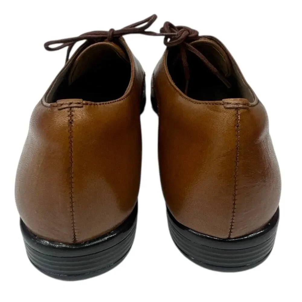 Trotters Lizzie Herringbone Oxford Flats Women's size 7N Brown